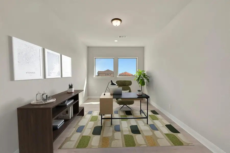 Furnished interior view inside a new home in Myrtle Creek, Waxahachie (Image 5).