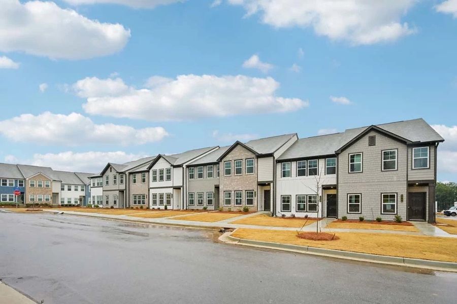 Front Exterior of Townhome Building