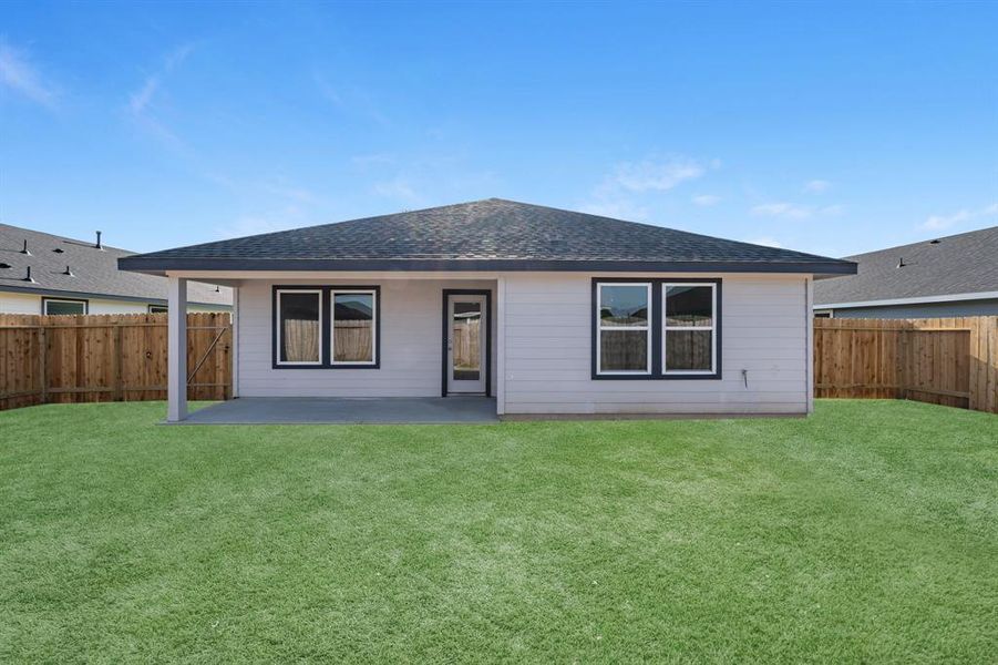 Exterior details and patio area of a home in Reserve at Mallard Lakes, Orange (Image 3). Exterior details and patio area of a home in Reserve at Mallard Lakes, Orange (Image 3).