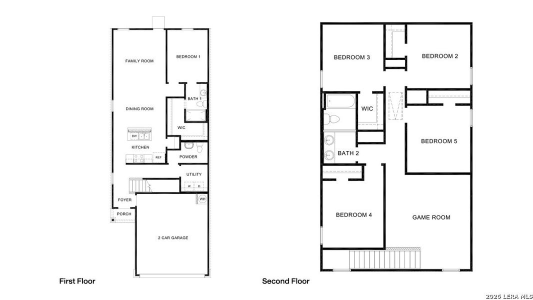 2D floor plan layout of this home in Hickory Ridge, Elmendorf, TX (Image 3).