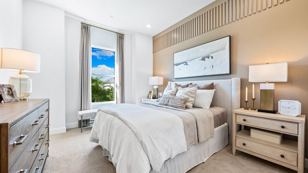 Furnished interior view inside a new home in Esplanade by the Islands, Naples (Image 10).