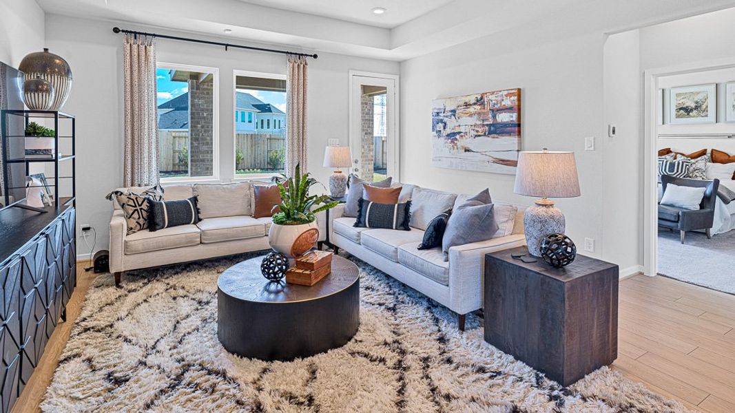 Furnished interior view inside a new home in Raburn Reserve 50s, Tomball (Image 3). Furnished interior view inside a new home in Raburn Reserve 50s, Tomball (Image 3).