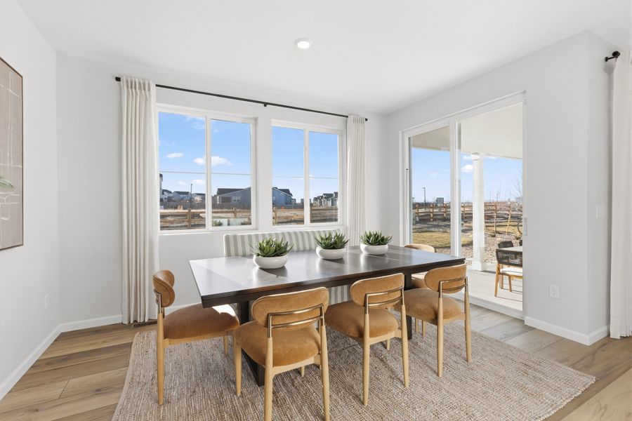 Representative furnished interior of a home built from the 4904 by Risewell Homes in The Aurora Highlands, Aurora (Image 9).