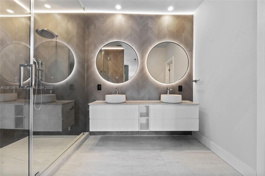 Furnished interior view inside a new home in , Miami Beach (Image 15). Furnished interior view inside a new home in , Miami Beach (Image 15).