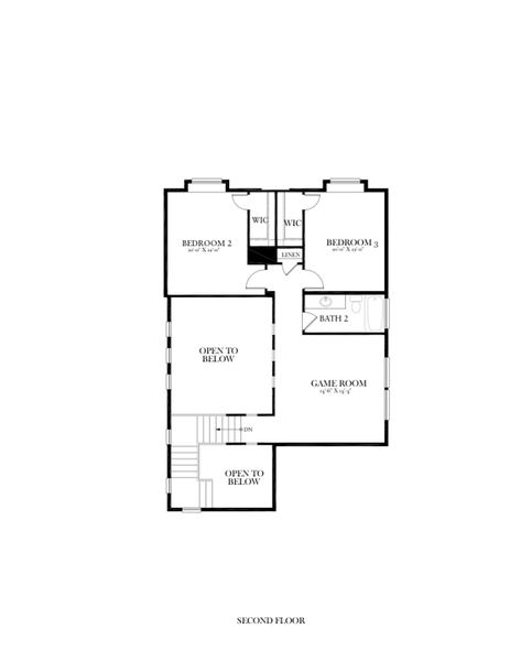 2D floor plan layout of this home in Easton Park, Austin, TX (Image 1). 2D floor plan layout of this home in Easton Park, Austin, TX (Image 1).