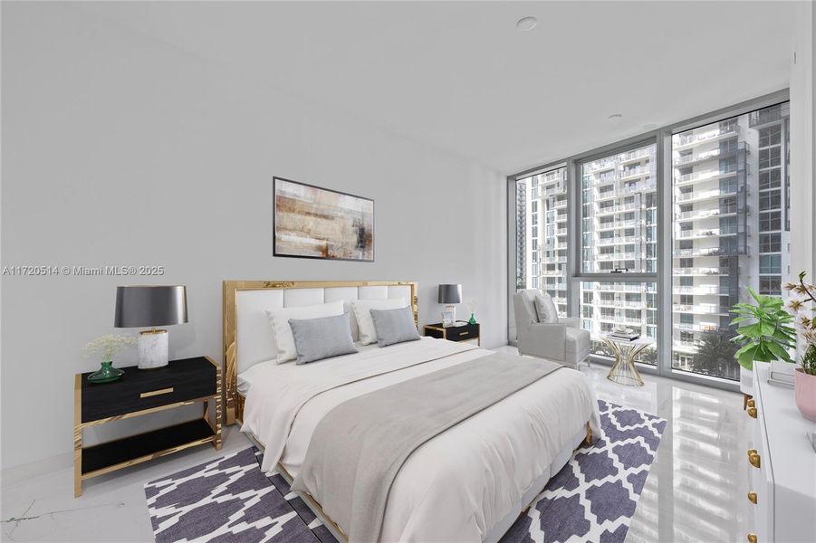 Furnished interior view inside a new home in Aston Martin Residences, Miami (Image 5). Furnished interior view inside a new home in Aston Martin Residences, Miami (Image 5).