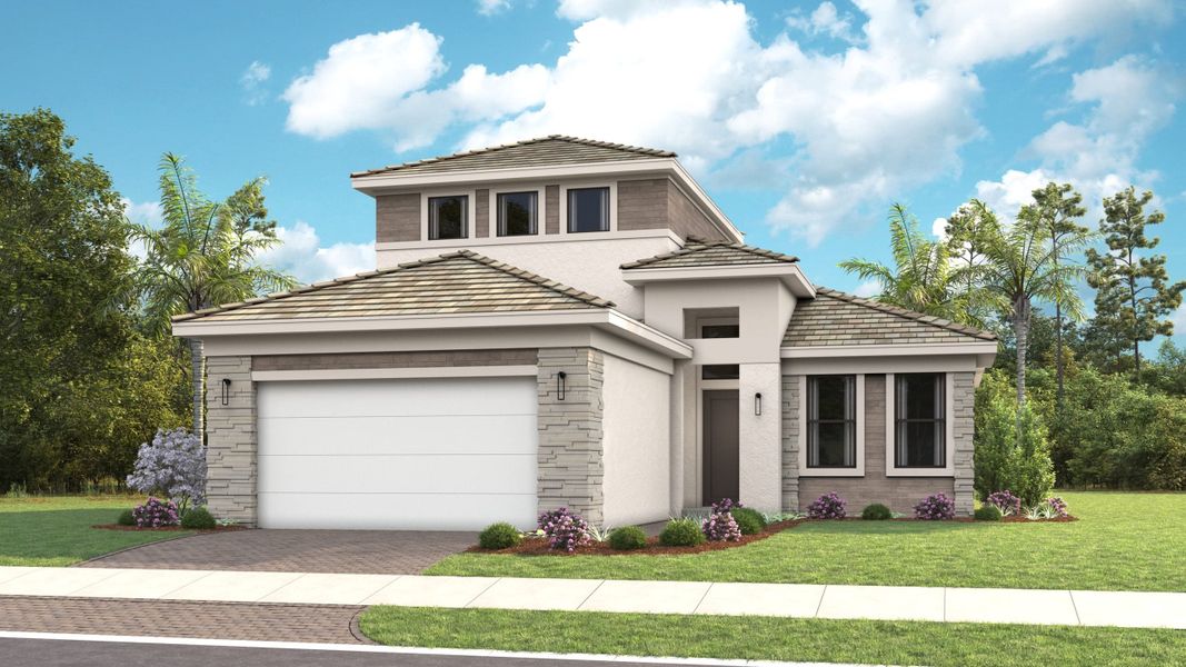 Tropical Modern - Front Load Garage with Bonus Tropical Modern - Front Load Garage with Bonus