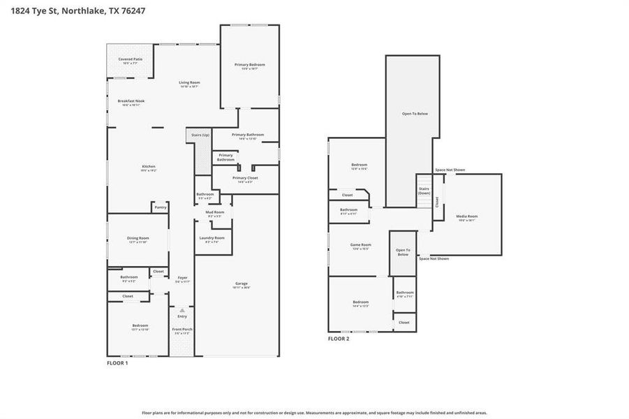 2D floor plan layout of this home in Pecan Square - Gardens, Northlake, TX (Image 4). 2D floor plan layout of this home in Pecan Square - Gardens, Northlake, TX (Image 4).