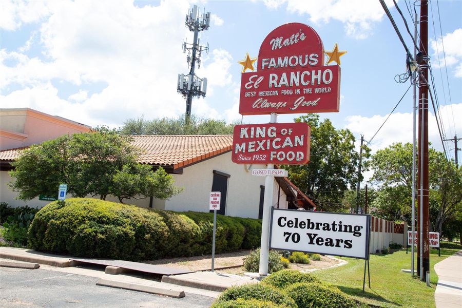 Matt's El Rancho, an Austin favorite since 1952, serves bold Tex-Mex flavors in a vibrant setting.