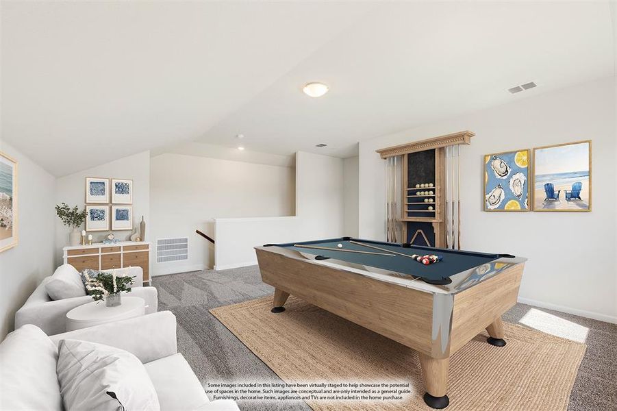 Furnished interior view inside a new home in Bear Creek Elements, Lavon (Image 8).