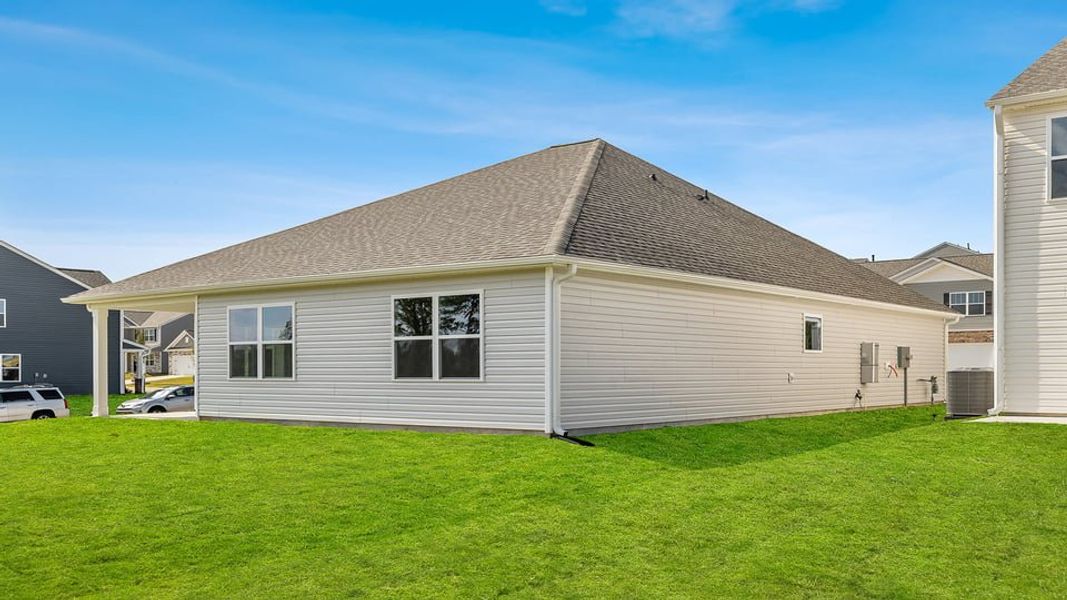 Exterior details and patio area of a home in Hunters Ridge, Woodruff (Image 2). Exterior details and patio area of a home in Hunters Ridge, Woodruff (Image 2).