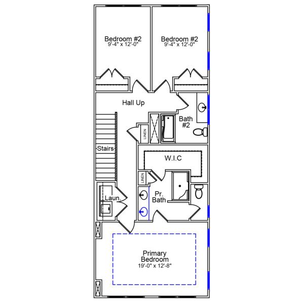 2D floor plan layout of this home in Sloan Station, Charlotte, NC (Image 3).
