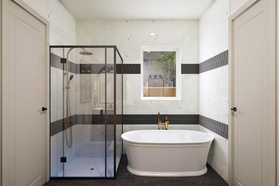 The Violet - Optional Freestanding Tub with Shower The Violet - Optional Freestanding Tub with Shower