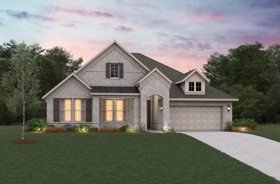 Representative exterior photo of a completed home built from the Manor by Beazer Homes in Lovers Landing, Forney, TX (Image 16). Representative exterior photo of a completed home built from the Manor by Beazer Homes in Lovers Landing, Forney, TX (Image 16).