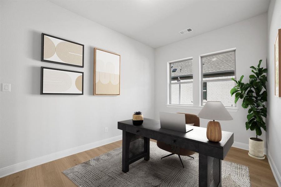 Furnished interior view inside a new home in Creekshaw – Classic, Royse City (Image 13).