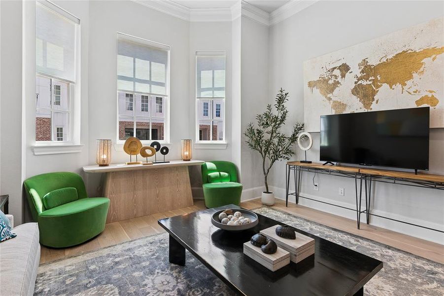 Image of model home with similar floorplan.