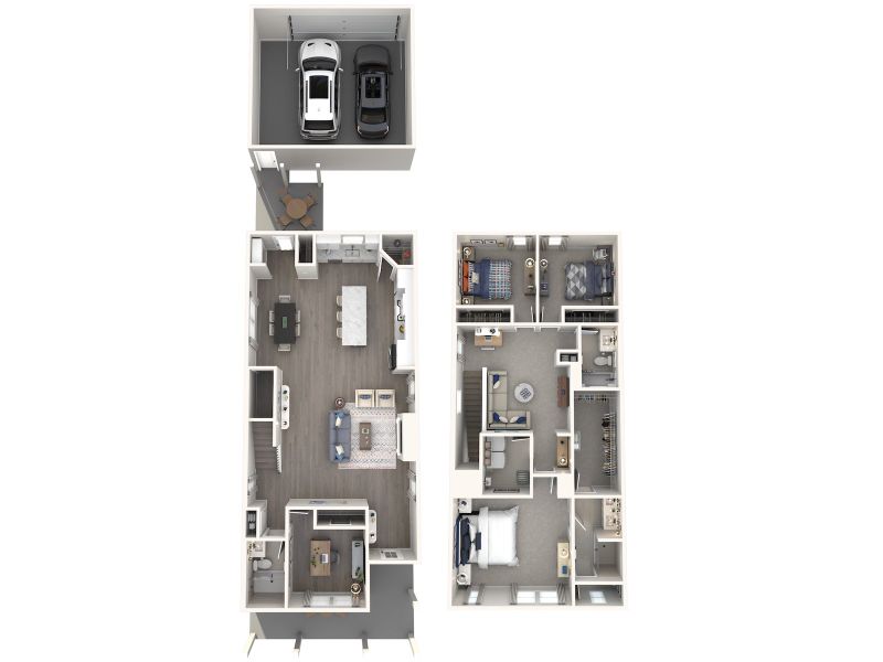 2D floor plan layout of this home in Poplar Farms, Franklin, TN (Image 3).