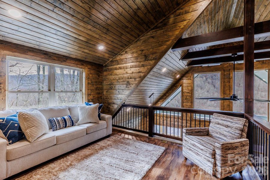 Exterior details and patio area of a home in , Maggie Valley (Image 17).