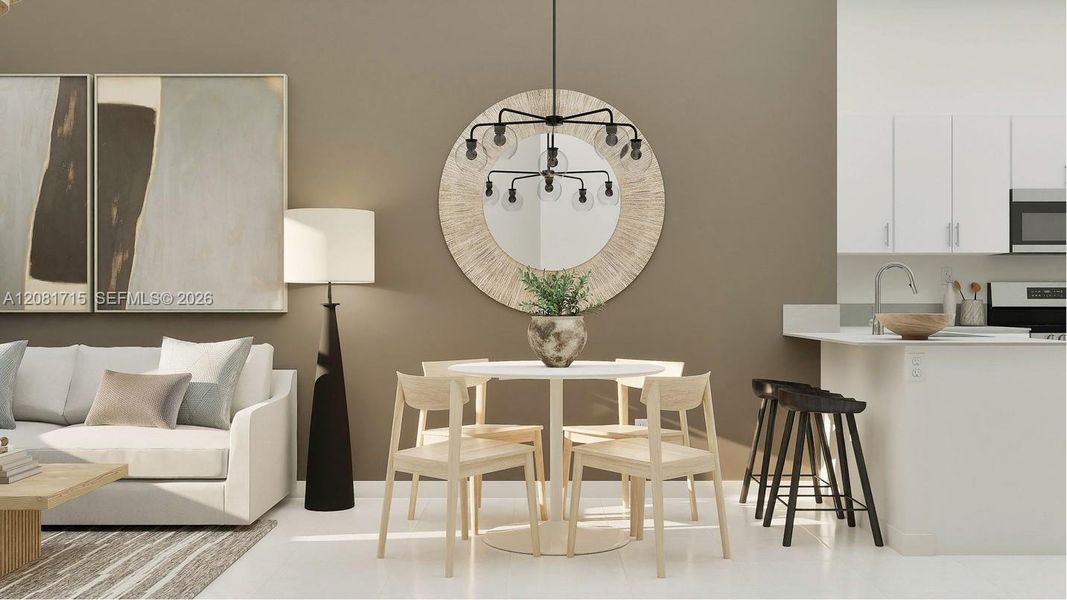 Furnished interior view inside a new home in Emerald Palms, Miami (Image 13).