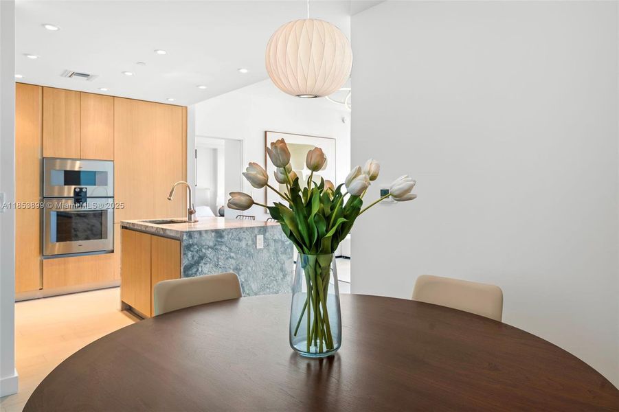 Furnished interior view inside a new home in , Miami Beach (Image 9). Furnished interior view inside a new home in , Miami Beach (Image 9).