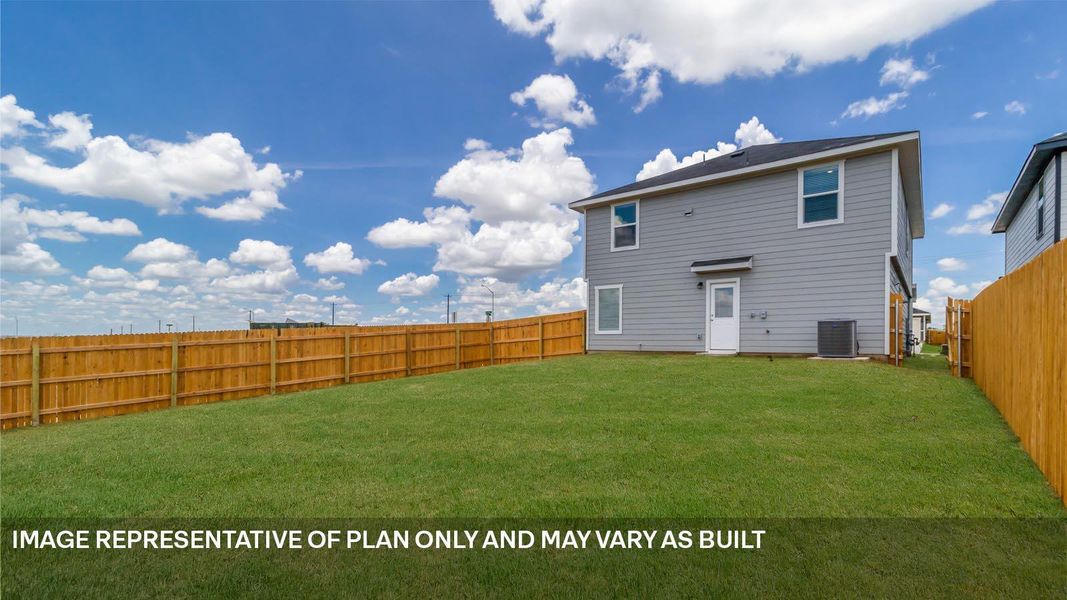 Exterior details and patio area of a home in Prairie Lakes, Buda (Image 3).