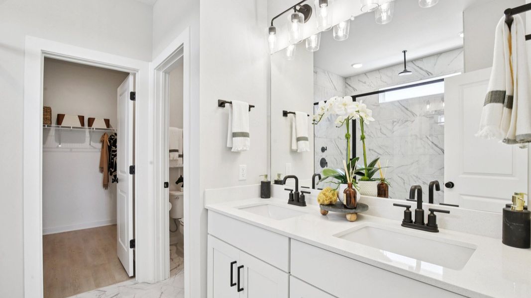 Representative furnished interior of a home built from the Lassiter by DRB Homes in Cottages of Bearwood, Mount Pleasant (Image 29).