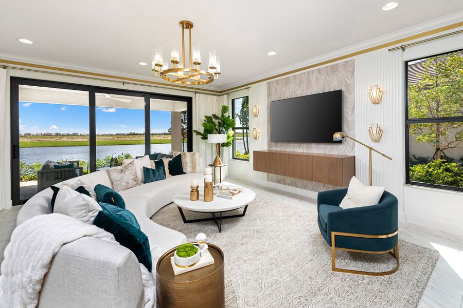Representative furnished interior of a home built from the Monacello II by GL Homes in Valencia Vista at Riverland, Port St. Lucie (Image 6).