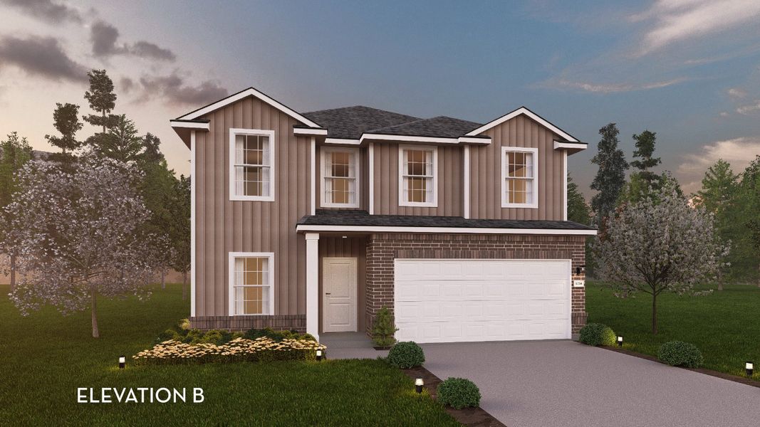 Representative exterior photo of a completed home built from the Trinity by CastleRock Communities in Newport, Crosby, TX (Image 62).