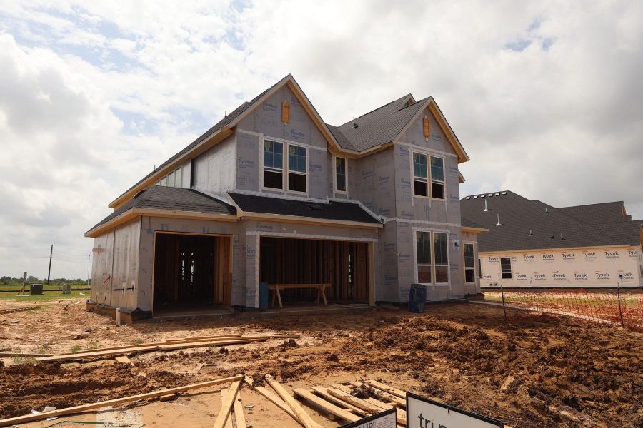 In-progress construction of a new home in Dunham Pointe, Cypress, TX (Image 3).