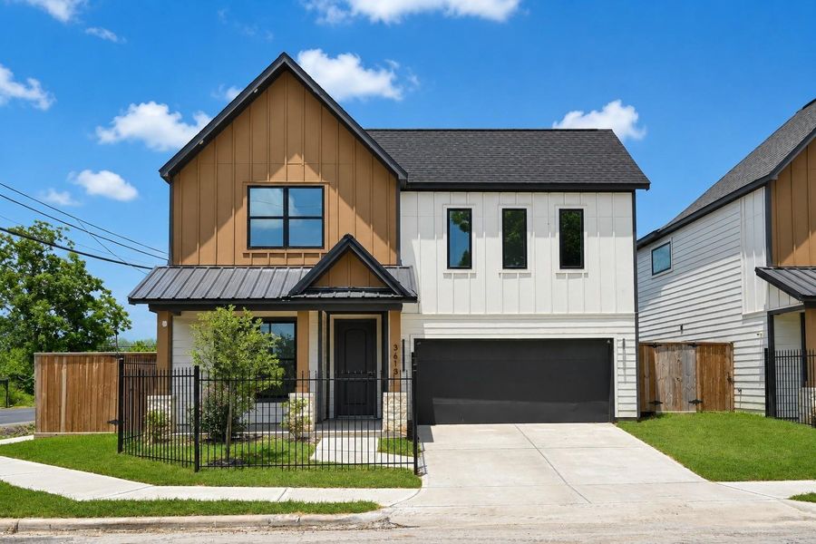 Front exterior of a new home in , Houston, TX, highlighting curb appeal (Image 1). Front exterior of a new home in , Houston, TX, highlighting curb appeal (Image 1).