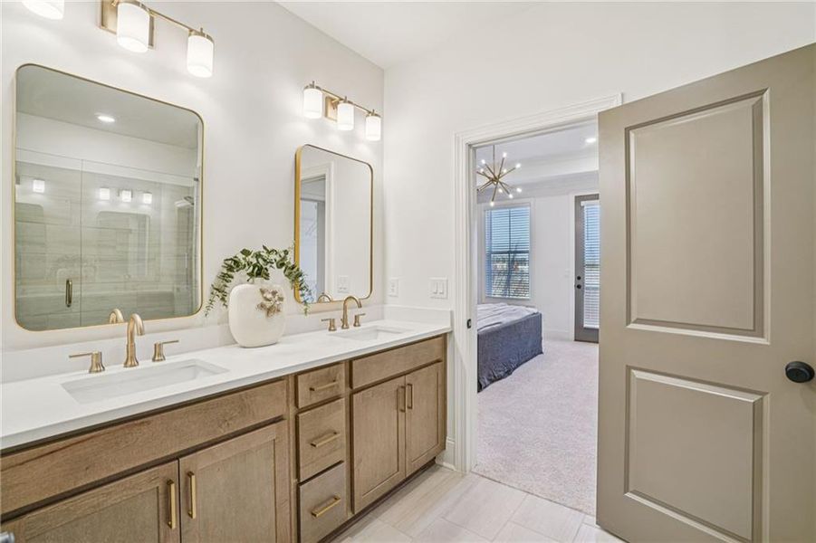 Furnished interior view inside a new home in IveyBrooke, Alpharetta (Image 37).