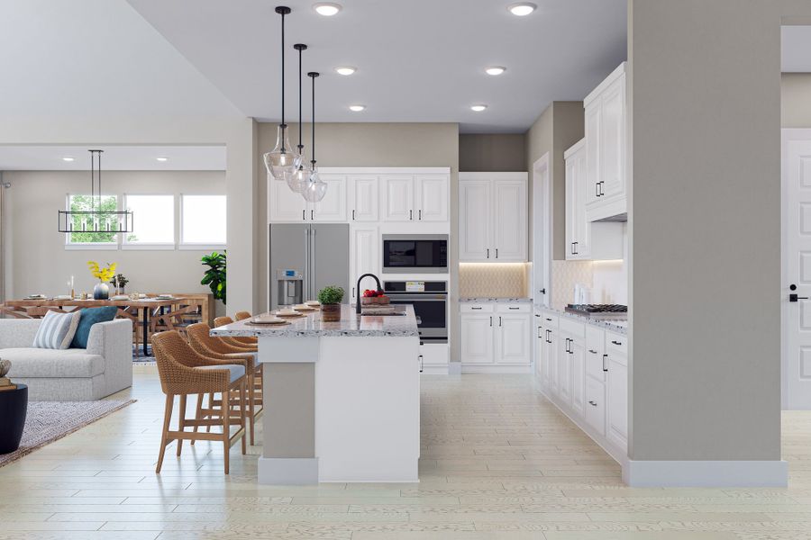 Furnished interior view inside a new home in Dunham Pointe, Cypress (Image 11). Furnished interior view inside a new home in Dunham Pointe, Cypress (Image 11).