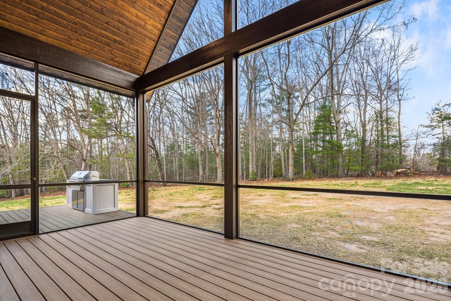 Exterior details and patio area of a home in , Fletcher (Image 29).