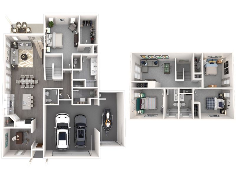 2D floor plan layout for the Manchester by Meritage Homes in Briarcreek - Bronze Series, Cane Ridge, TN (Image 4).