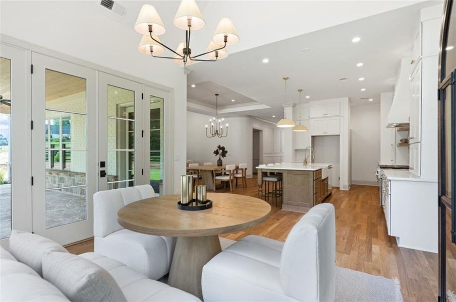 Furnished interior view inside a new home in , Alpharetta (Image 9). Furnished interior view inside a new home in , Alpharetta (Image 9).