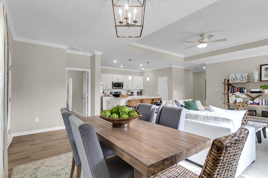 Furnished interior view inside a new home in Fairway Woods at Wyboo, Manning (Image 16). Furnished interior view inside a new home in Fairway Woods at Wyboo, Manning (Image 16).