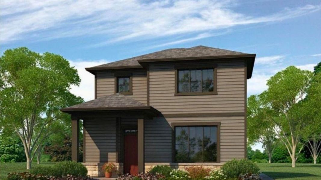 Representative exterior photo of a completed home built from the Douglas by D.R. Horton in Sky Ranch, Watkins, CO (Image 14). Representative exterior photo of a completed home built from the Douglas by D.R. Horton in Sky Ranch, Watkins, CO (Image 14).
