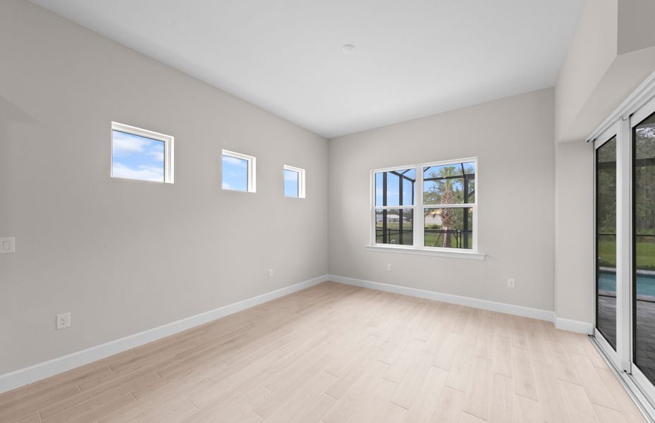 Spacious, unfurnished interior of a new home in Del Webb Oak Creek, North Fort Myers (Image 15). Spacious, unfurnished interior of a new home in Del Webb Oak Creek, North Fort Myers (Image 15).