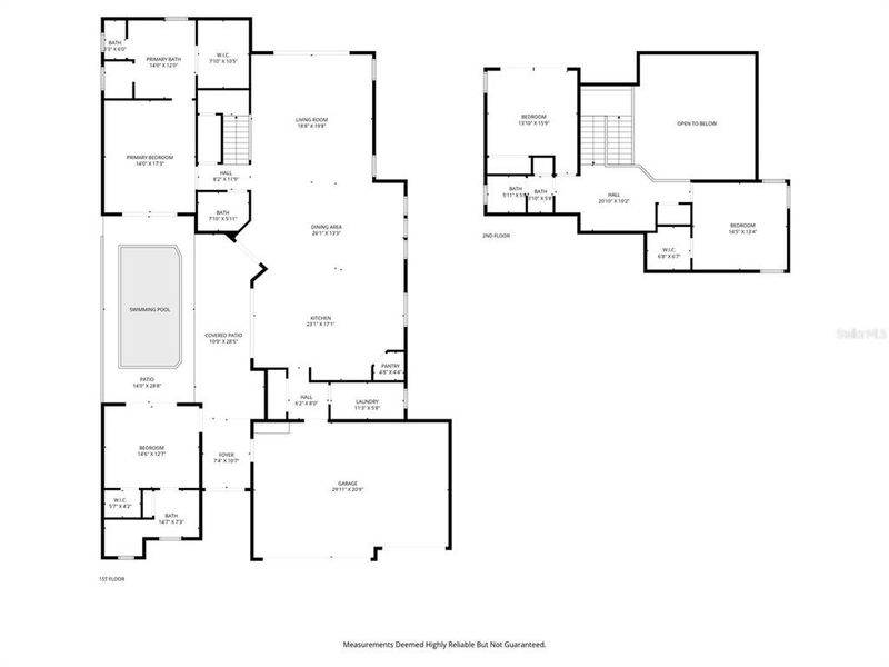2D floor plan layout of this home in Hampton Green at Providence, Davenport, FL (Image 7).