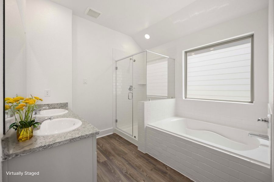 Virtually staged representation of the floor plan. Actual home features, colors, and details may vary. Virtually staged representation of the floor plan. Actual home features, colors, and details may vary.