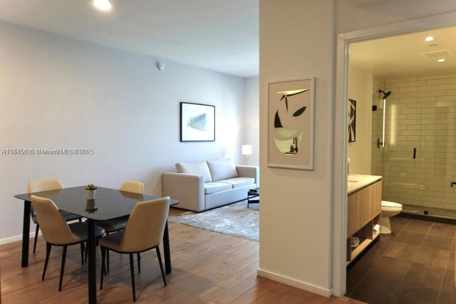 Furnished interior view inside a new home in The Elser Hotel & Residences, Miami (Image 9).