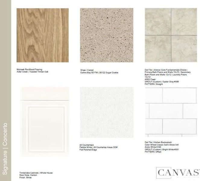 549 Silver Star Boulevard design selections. Home is currently under construction and selections are subject to change.