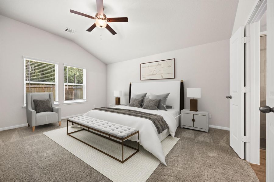 Furnished interior view inside a new home in Enclave at Dobbin, Magnolia (Image 14). Furnished interior view inside a new home in Enclave at Dobbin, Magnolia (Image 14).