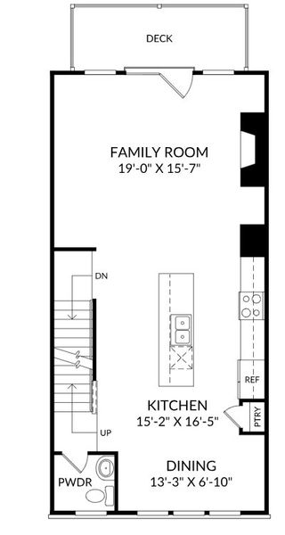2D floor plan layout for the The Quinn by Stanley Martin Homes in Croftside Townhomes, Powder Springs, GA (Image 4). 2D floor plan layout for the The Quinn by Stanley Martin Homes in Croftside Townhomes, Powder Springs, GA (Image 4).