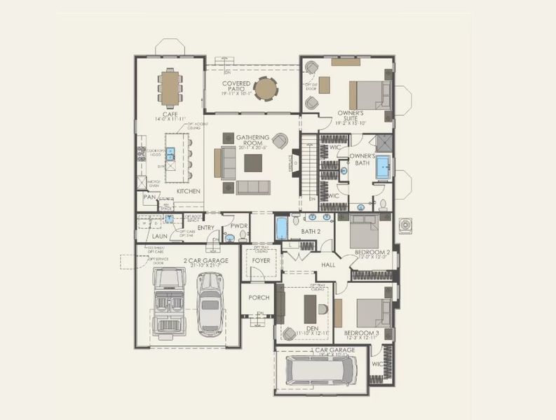 2D floor plan layout of this home in Sterling Ranch, Littleton, CO (Image 5). 2D floor plan layout of this home in Sterling Ranch, Littleton, CO (Image 5).