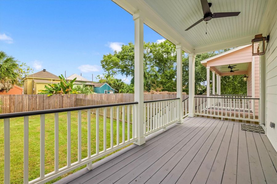 Exterior details and patio area of a home in , Galveston (Image 3).
