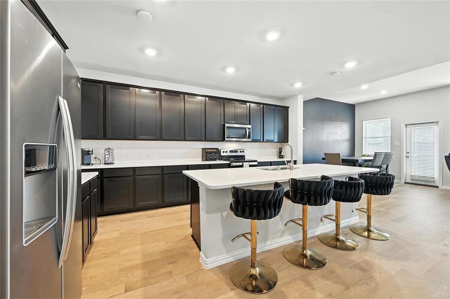 Large Island with Stainless Steel Appliances