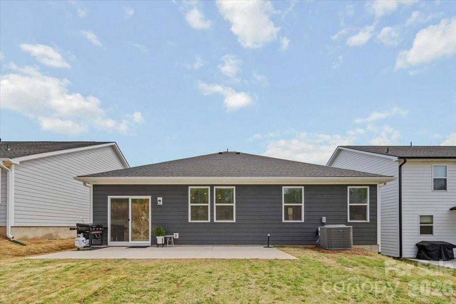 Exterior details and patio area of a home in Sheffield, Indian Trail (Image 23).