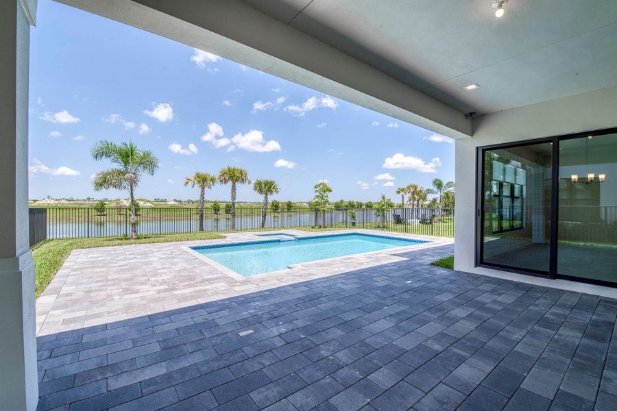 Exterior details and patio area of a home in Apex at Avenir, Palm Beach Gardens (Image 31). Exterior details and patio area of a home in Apex at Avenir, Palm Beach Gardens (Image 31).