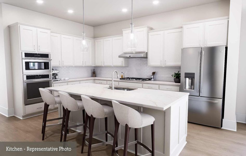 Furnished interior view inside a new home in Prairieland Village - Summit Collection, Cypress (Image 3).